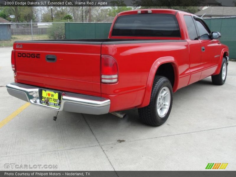 Flame Red / Agate 2000 Dodge Dakota SLT Extended Cab