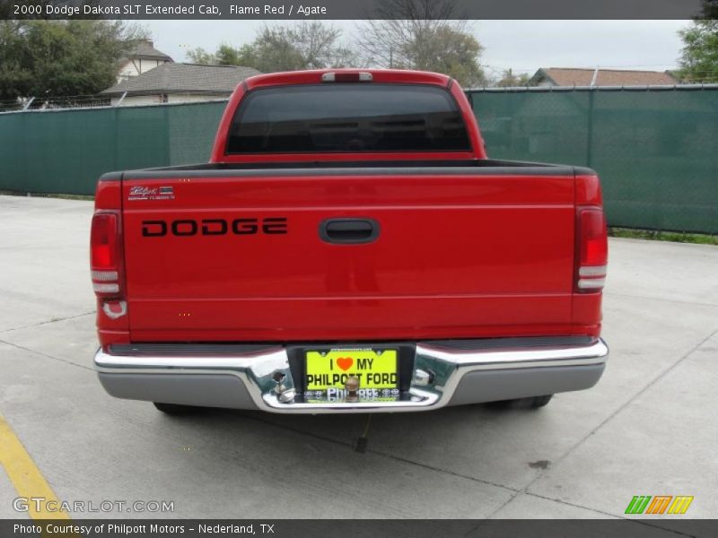 Flame Red / Agate 2000 Dodge Dakota SLT Extended Cab