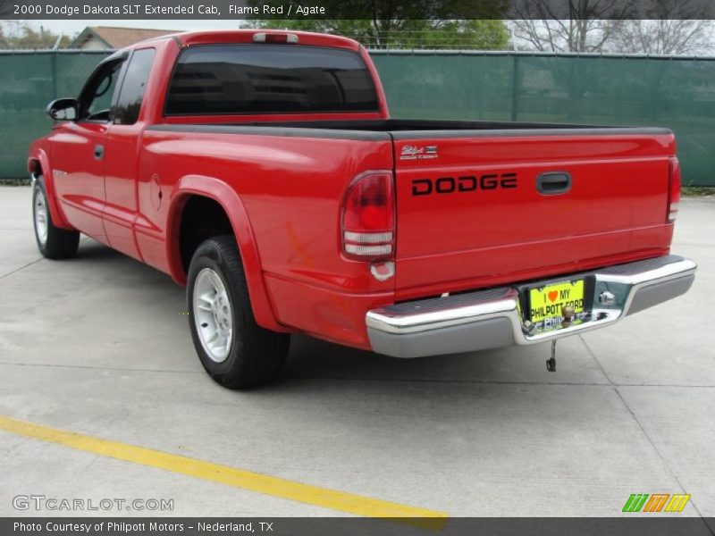 Flame Red / Agate 2000 Dodge Dakota SLT Extended Cab