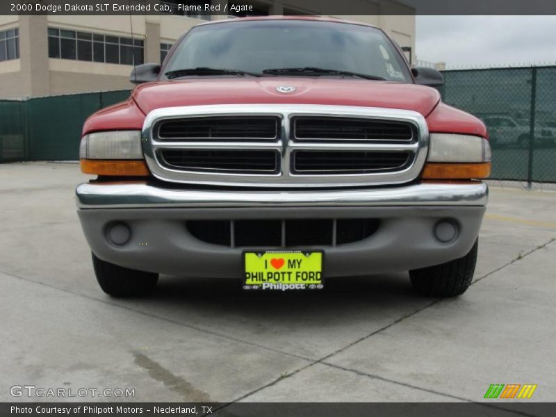 Flame Red / Agate 2000 Dodge Dakota SLT Extended Cab