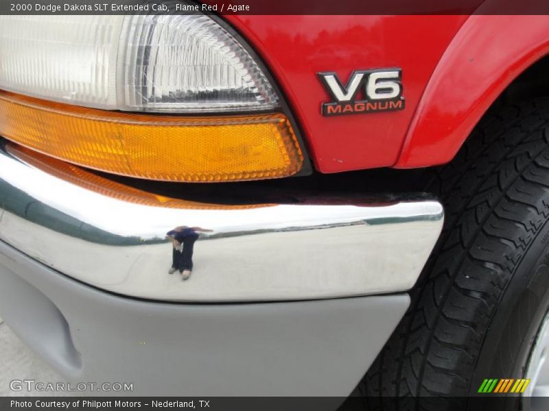 Flame Red / Agate 2000 Dodge Dakota SLT Extended Cab