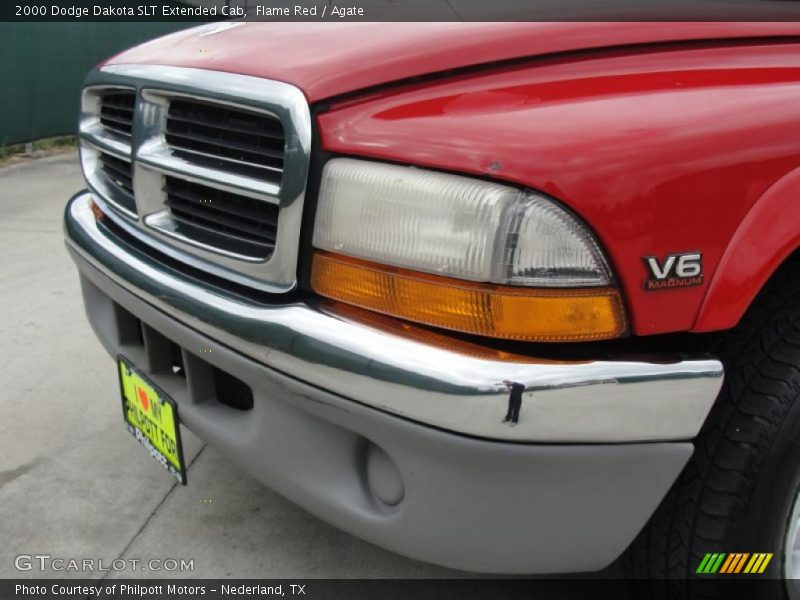 Flame Red / Agate 2000 Dodge Dakota SLT Extended Cab