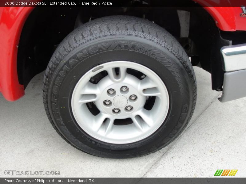 Flame Red / Agate 2000 Dodge Dakota SLT Extended Cab