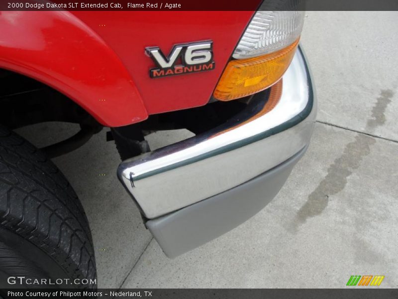 Flame Red / Agate 2000 Dodge Dakota SLT Extended Cab