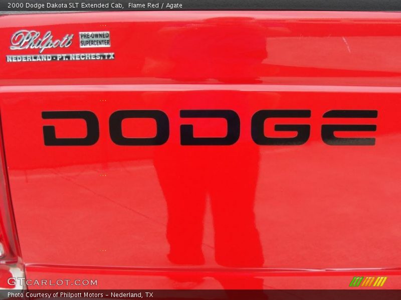 Flame Red / Agate 2000 Dodge Dakota SLT Extended Cab