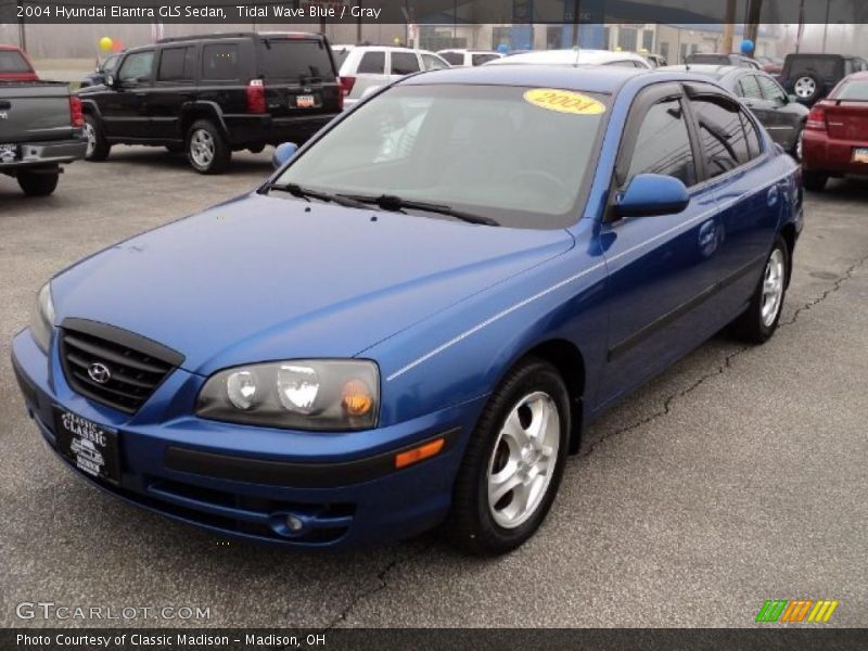 Tidal Wave Blue / Gray 2004 Hyundai Elantra GLS Sedan