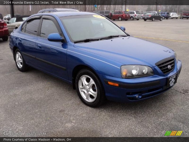 Tidal Wave Blue / Gray 2004 Hyundai Elantra GLS Sedan