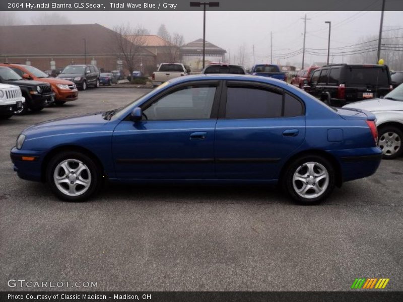 Tidal Wave Blue / Gray 2004 Hyundai Elantra GLS Sedan
