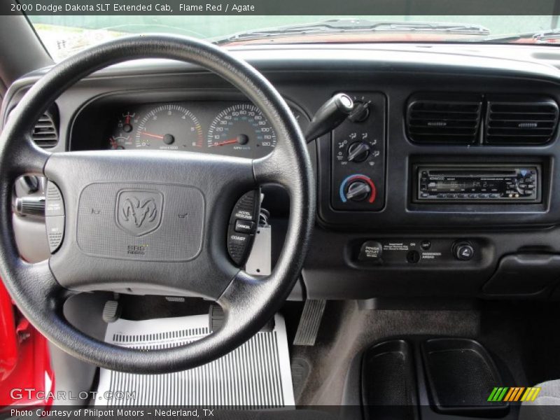 Flame Red / Agate 2000 Dodge Dakota SLT Extended Cab