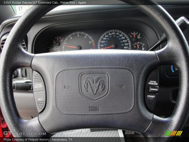 Flame Red / Agate 2000 Dodge Dakota SLT Extended Cab