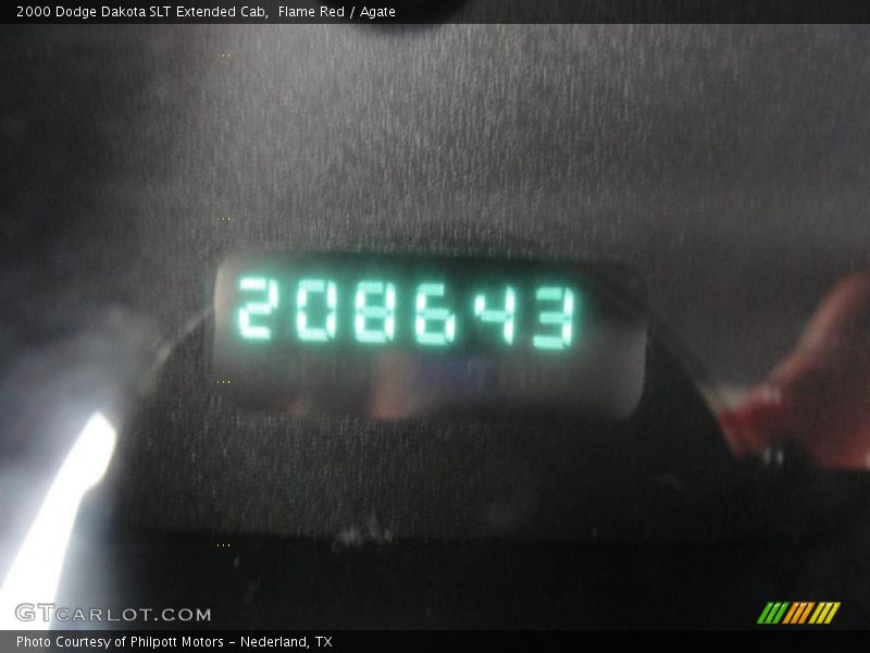 Flame Red / Agate 2000 Dodge Dakota SLT Extended Cab