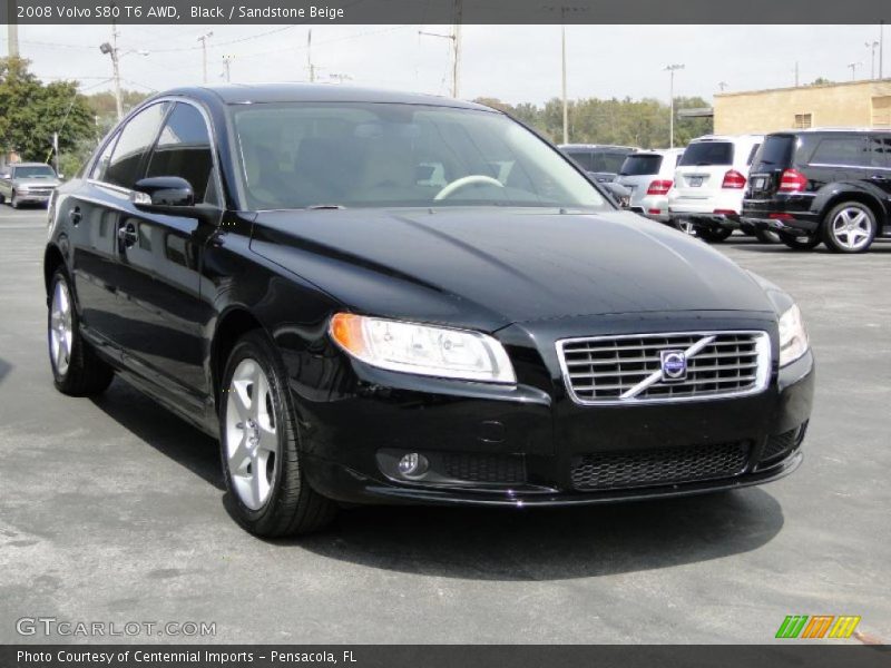 Black / Sandstone Beige 2008 Volvo S80 T6 AWD