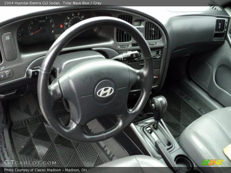 Tidal Wave Blue / Gray 2004 Hyundai Elantra GLS Sedan