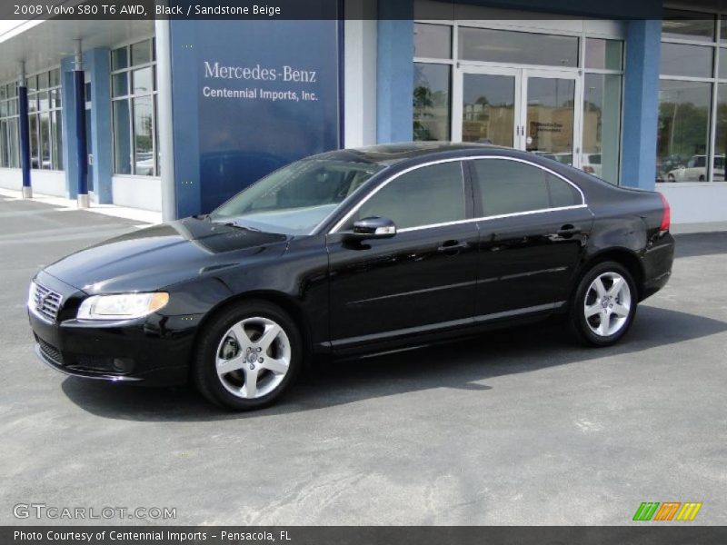 Black / Sandstone Beige 2008 Volvo S80 T6 AWD