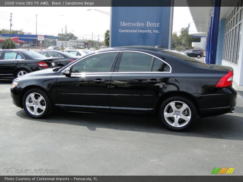 Black / Sandstone Beige 2008 Volvo S80 T6 AWD