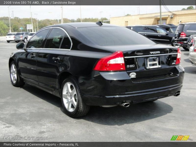Black / Sandstone Beige 2008 Volvo S80 T6 AWD