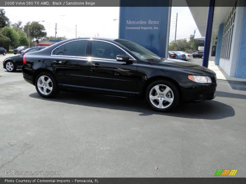 Black / Sandstone Beige 2008 Volvo S80 T6 AWD