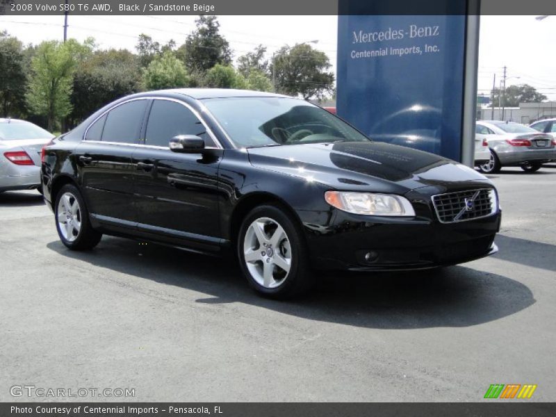 Black / Sandstone Beige 2008 Volvo S80 T6 AWD