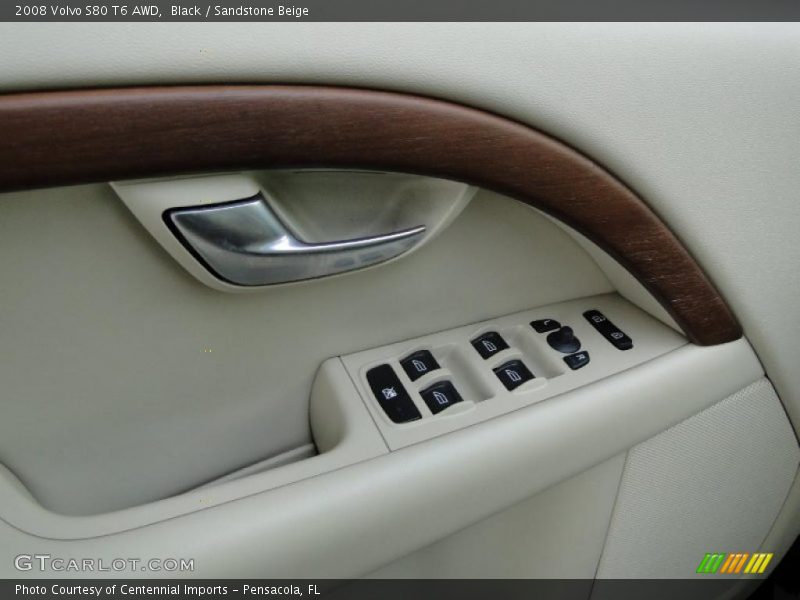 Black / Sandstone Beige 2008 Volvo S80 T6 AWD