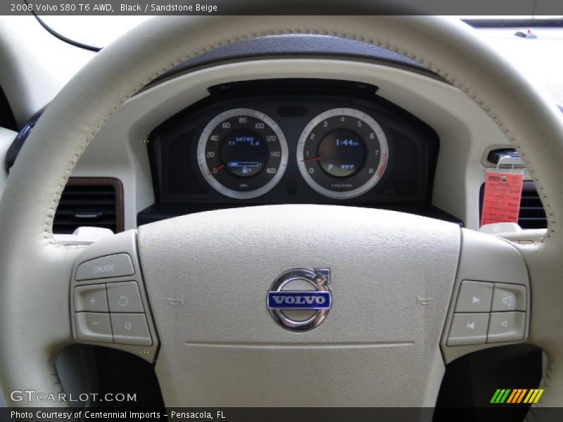 Black / Sandstone Beige 2008 Volvo S80 T6 AWD