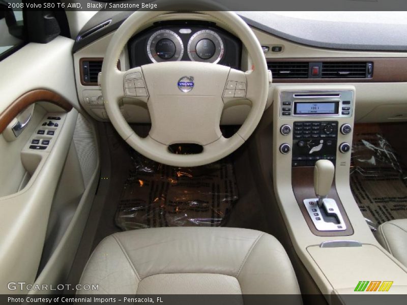 Black / Sandstone Beige 2008 Volvo S80 T6 AWD