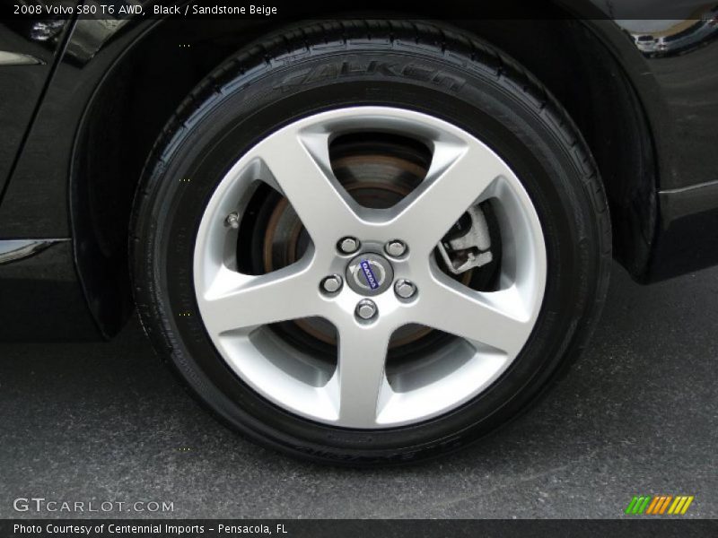Black / Sandstone Beige 2008 Volvo S80 T6 AWD