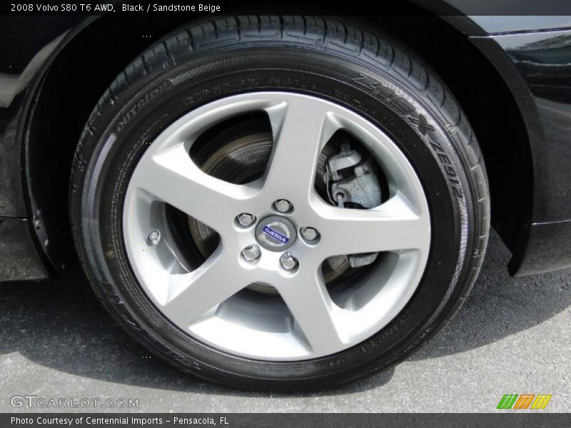Black / Sandstone Beige 2008 Volvo S80 T6 AWD