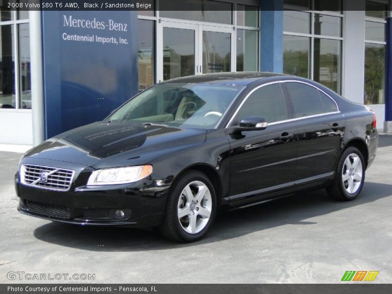 Black / Sandstone Beige 2008 Volvo S80 T6 AWD