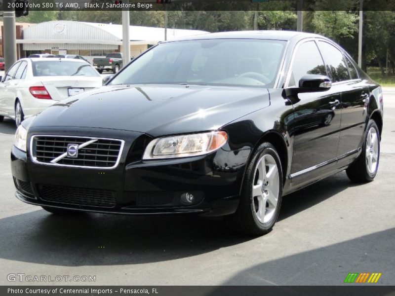 Black / Sandstone Beige 2008 Volvo S80 T6 AWD