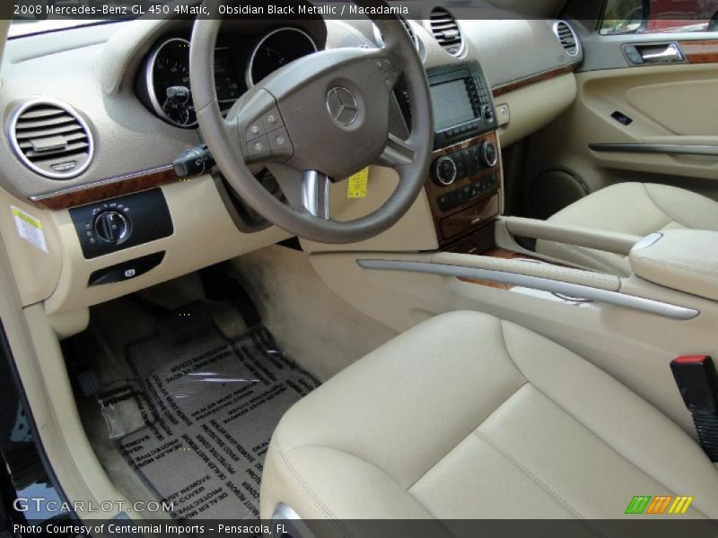 Obsidian Black Metallic / Macadamia 2008 Mercedes-Benz GL 450 4Matic