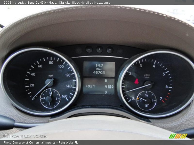 Obsidian Black Metallic / Macadamia 2008 Mercedes-Benz GL 450 4Matic