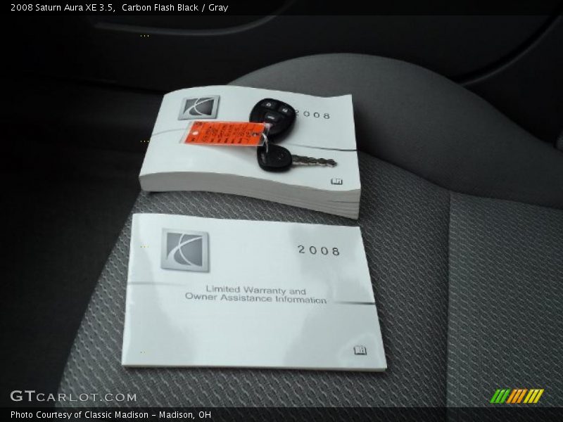 Carbon Flash Black / Gray 2008 Saturn Aura XE 3.5
