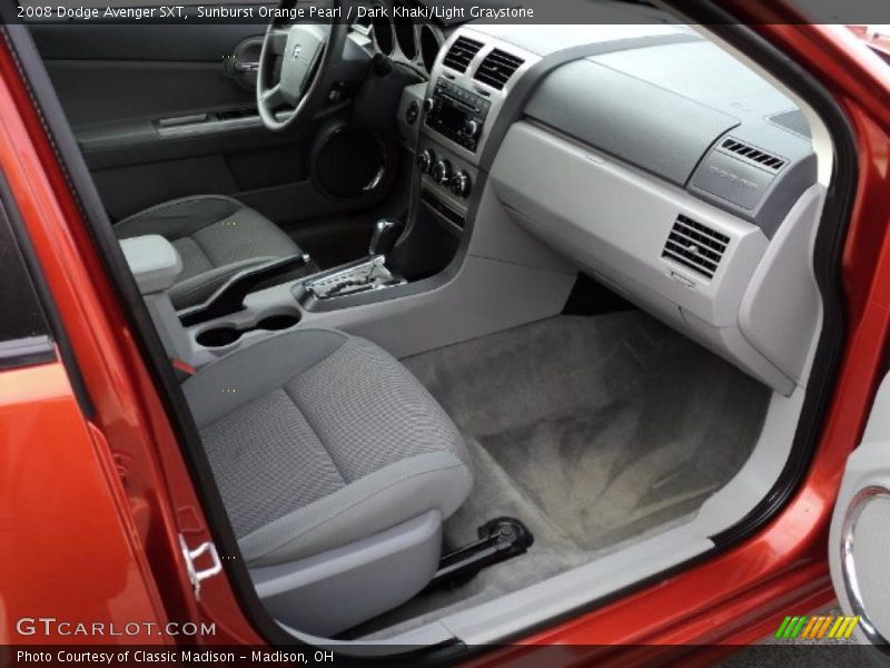 Sunburst Orange Pearl / Dark Khaki/Light Graystone 2008 Dodge Avenger SXT