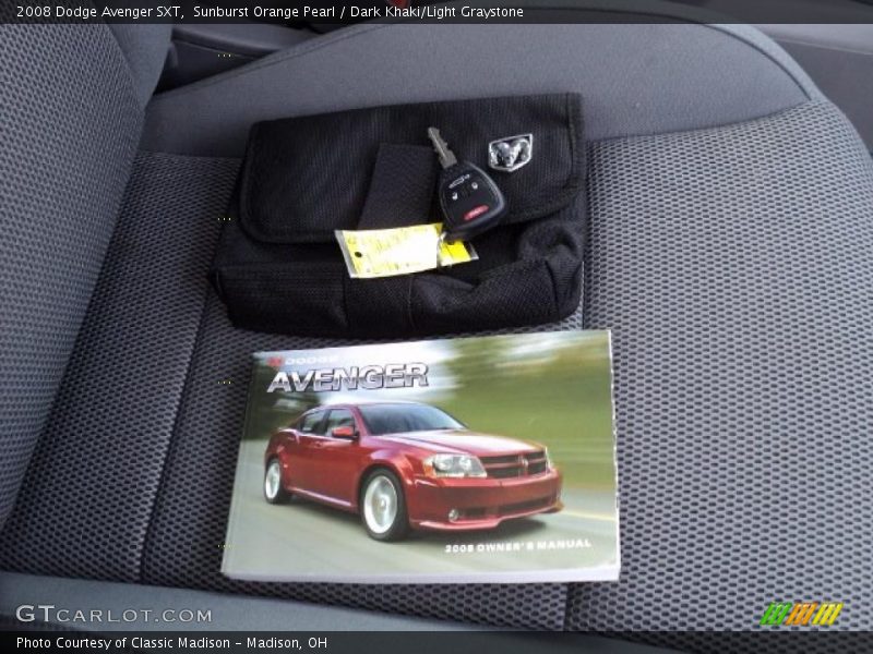 Sunburst Orange Pearl / Dark Khaki/Light Graystone 2008 Dodge Avenger SXT