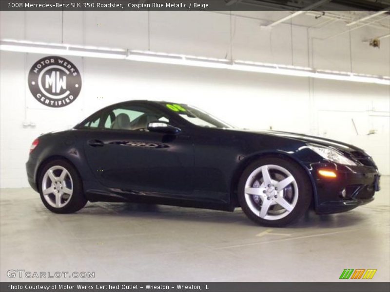 Caspian Blue Metallic / Beige 2008 Mercedes-Benz SLK 350 Roadster