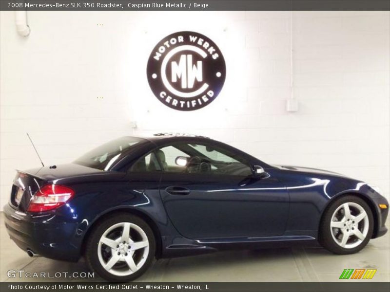 Caspian Blue Metallic / Beige 2008 Mercedes-Benz SLK 350 Roadster