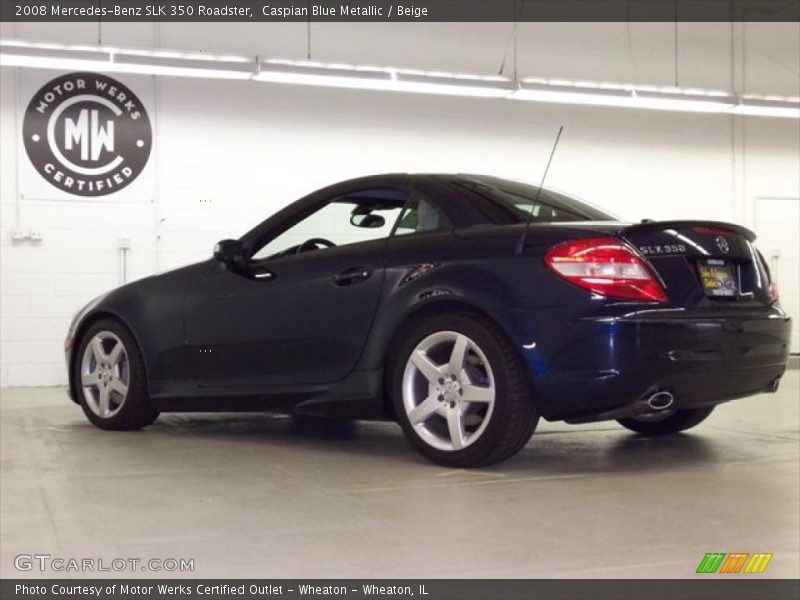 Caspian Blue Metallic / Beige 2008 Mercedes-Benz SLK 350 Roadster
