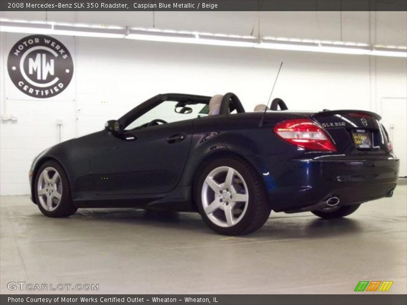 Caspian Blue Metallic / Beige 2008 Mercedes-Benz SLK 350 Roadster