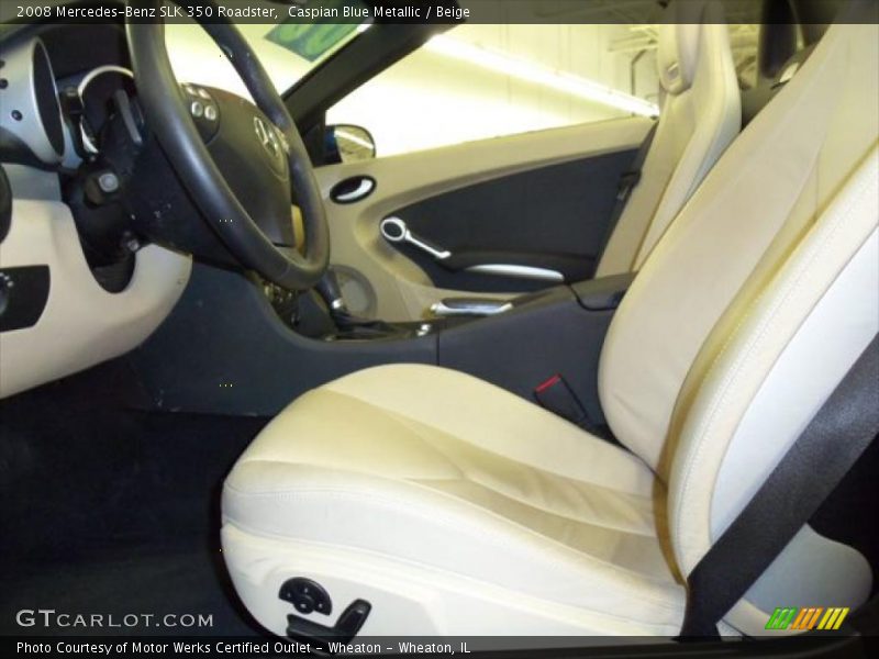 Caspian Blue Metallic / Beige 2008 Mercedes-Benz SLK 350 Roadster