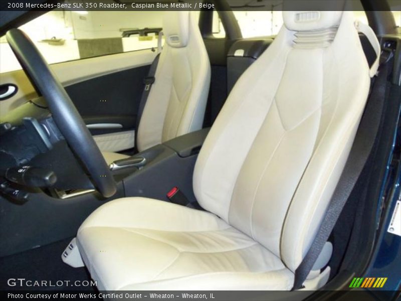 Caspian Blue Metallic / Beige 2008 Mercedes-Benz SLK 350 Roadster