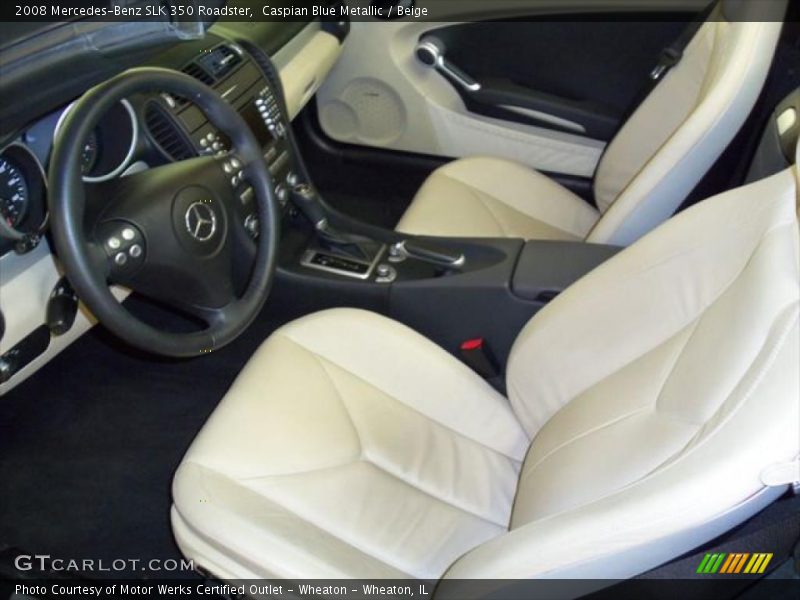 Caspian Blue Metallic / Beige 2008 Mercedes-Benz SLK 350 Roadster