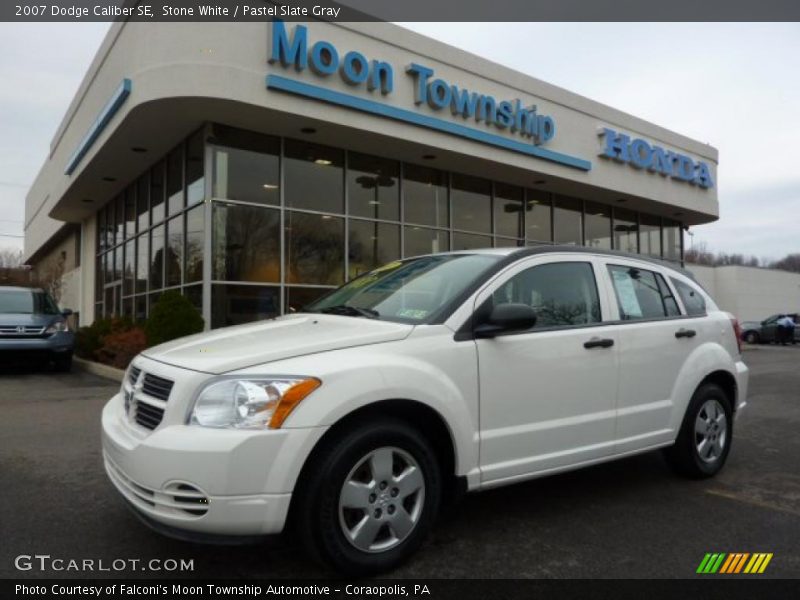 Stone White / Pastel Slate Gray 2007 Dodge Caliber SE