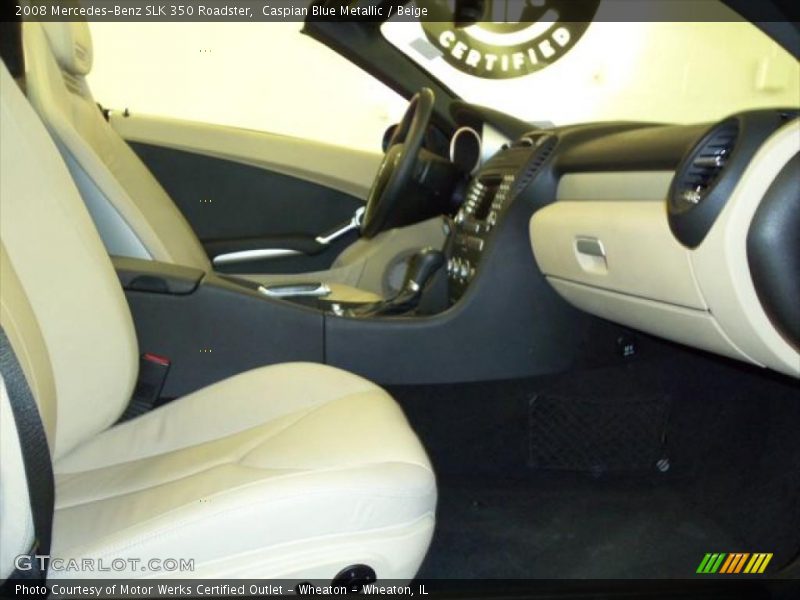 Caspian Blue Metallic / Beige 2008 Mercedes-Benz SLK 350 Roadster