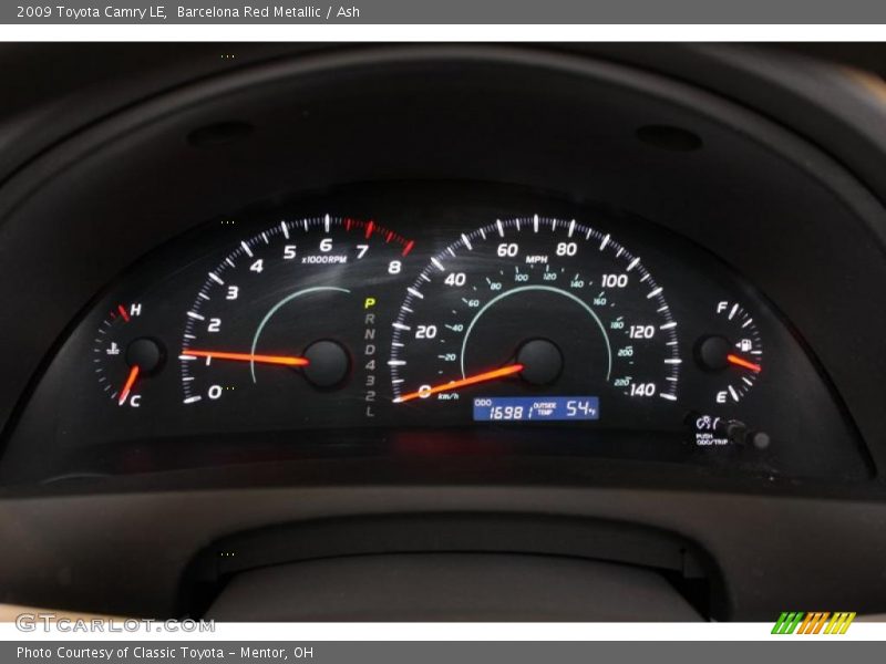 Barcelona Red Metallic / Ash 2009 Toyota Camry LE