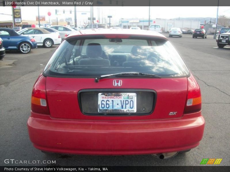 Milano Red / Gray 1996 Honda Civic DX Hatchback