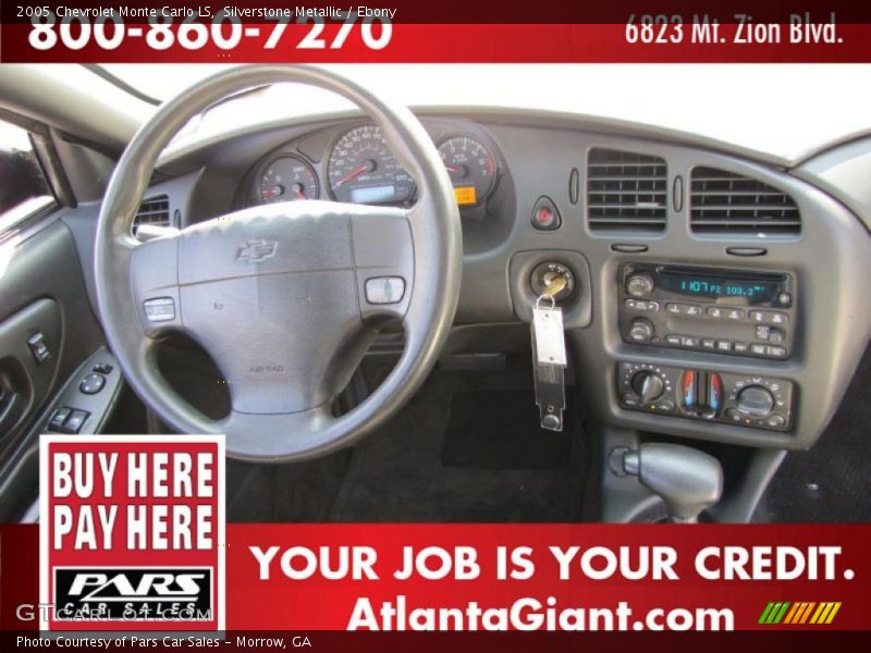 Silverstone Metallic / Ebony 2005 Chevrolet Monte Carlo LS