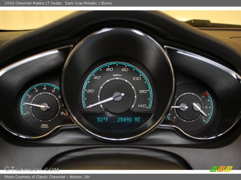 Dark Gray Metallic / Ebony 2009 Chevrolet Malibu LT Sedan