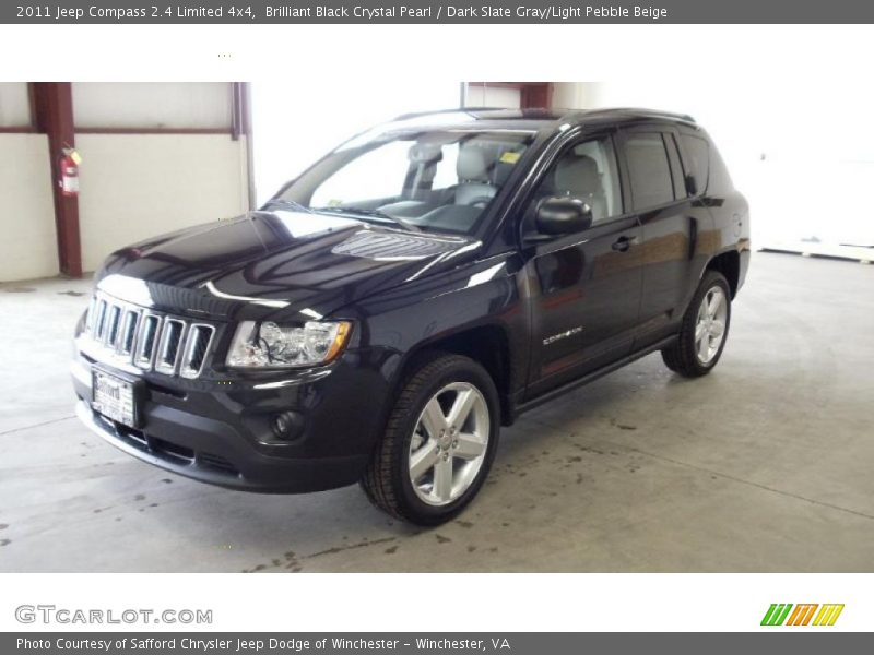 Brilliant Black Crystal Pearl / Dark Slate Gray/Light Pebble Beige 2011 Jeep Compass 2.4 Limited 4x4