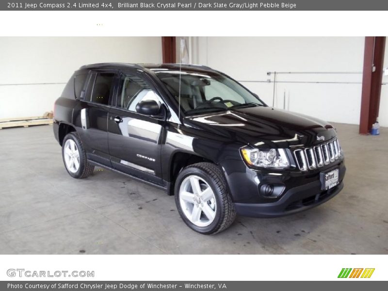 Brilliant Black Crystal Pearl / Dark Slate Gray/Light Pebble Beige 2011 Jeep Compass 2.4 Limited 4x4