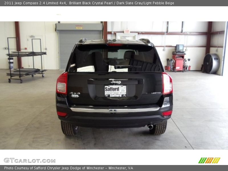 Brilliant Black Crystal Pearl / Dark Slate Gray/Light Pebble Beige 2011 Jeep Compass 2.4 Limited 4x4